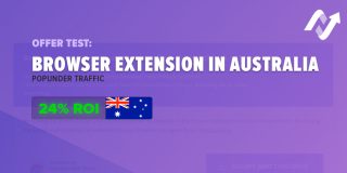 Offer test: Browser extension offer in Australia with Popunder traffic